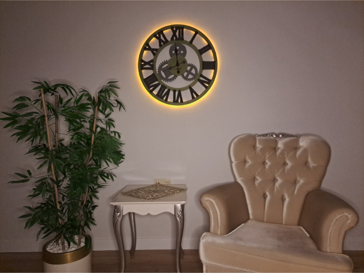 Handcrafted Pistachio Green Industrial Wall Clock with Iron Shaving Roman Numerals – 27.6 Inches (Limited Edition)